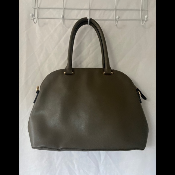 Christian Siriano Satchel Purse Green Gold Handbag - Picture 6 of 16